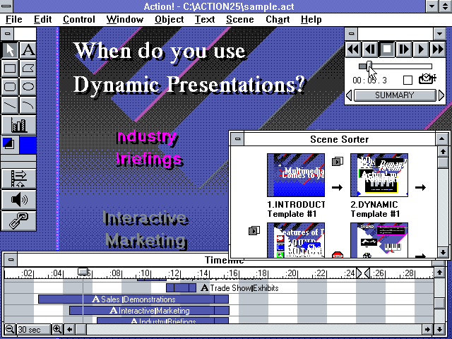 Macromedia Action 2.5 - TimeLine
